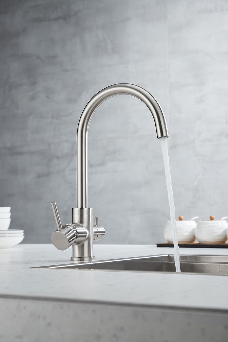 Смеситель для кухни под фильтр PAULMARK ESSEN, никель, Es213211-NI — изображение 4