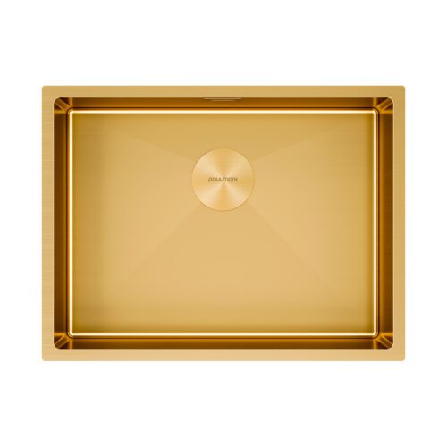 Кухонная мойка PAULMARK NEXT 58 UNI, PM215844-BG, брашированное золото, 580х440мм
