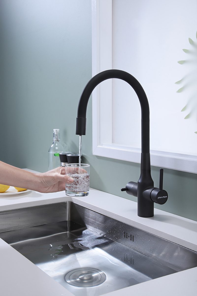 Смеситель для кухни под фильтр PAULMARK SALIX, антрацит, Sa213419-AN — изображение 3