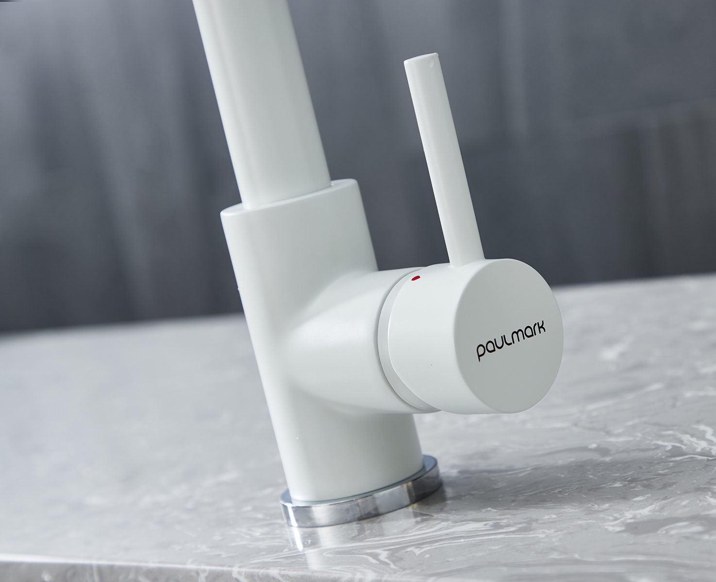 Смеситель для кухни с выдвижным изливом PAULMARK KASSEL, белый матовый, Ka214311-431TW — изображение 5