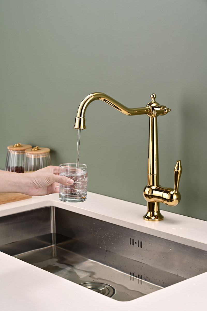 Смеситель для кухни под фильтр PAULMARK RETRO, золото, Re213226-G — изображение 4