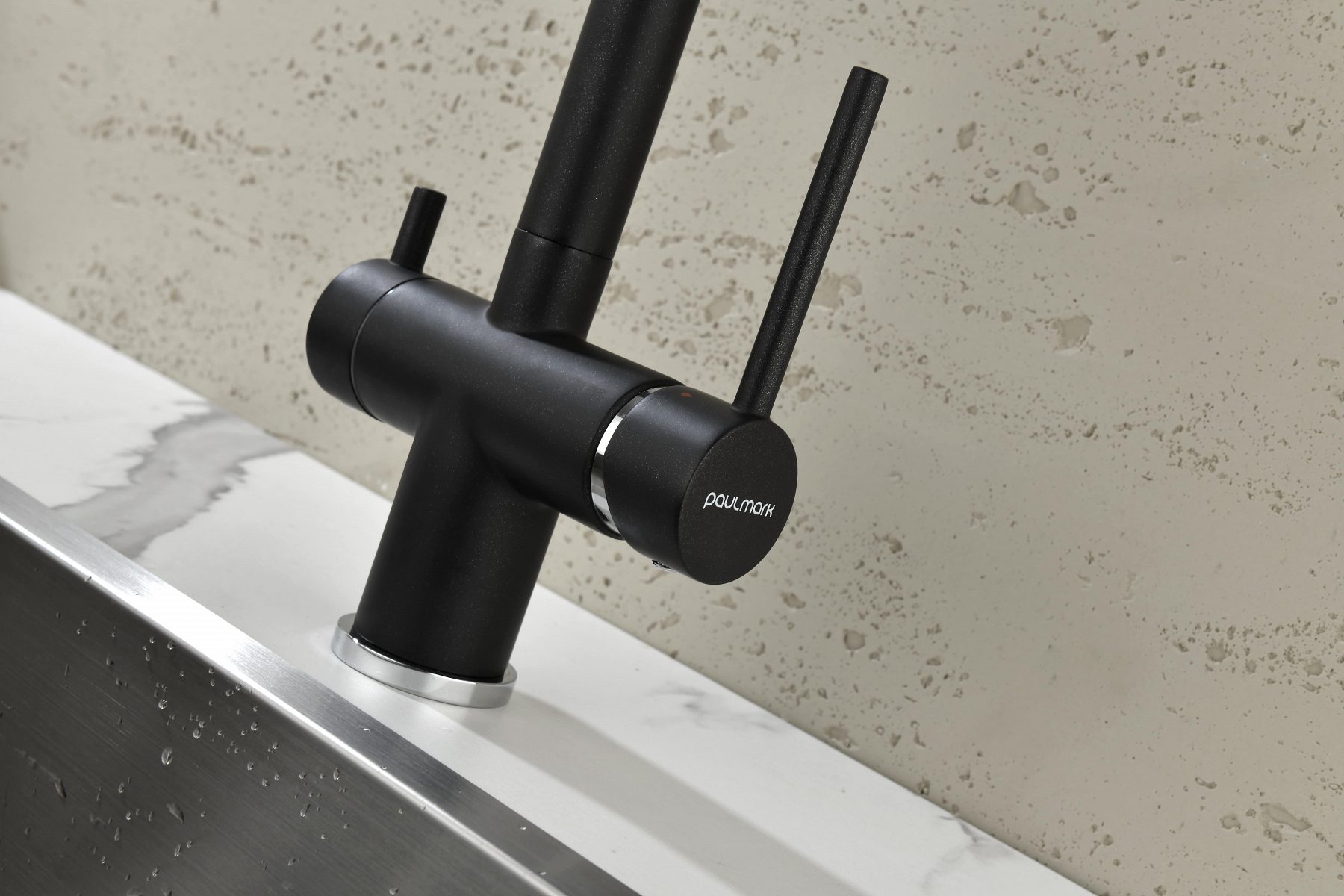 Смеситель для кухни под фильтр PAULMARK SERPENTINE, черный металлик, Se213222-418 — изображение 7