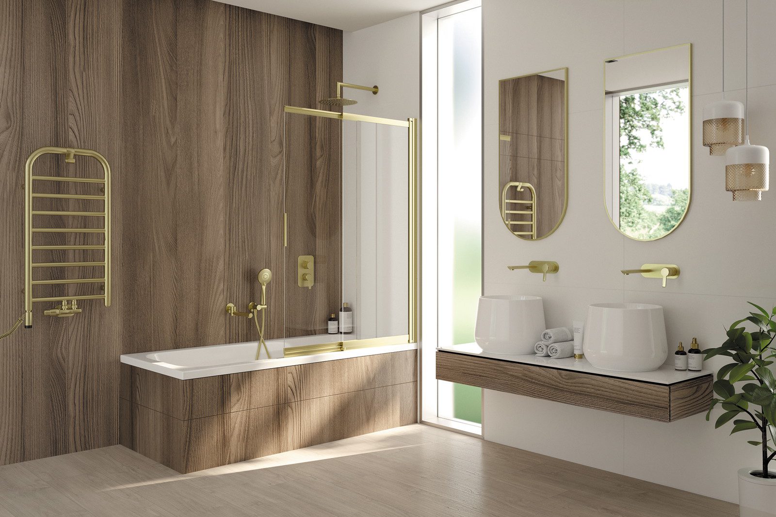 Смеситель скрытого монтажа для умывальника DEANTE ARNIKA ZLOTO BQA R54L — изображение 2