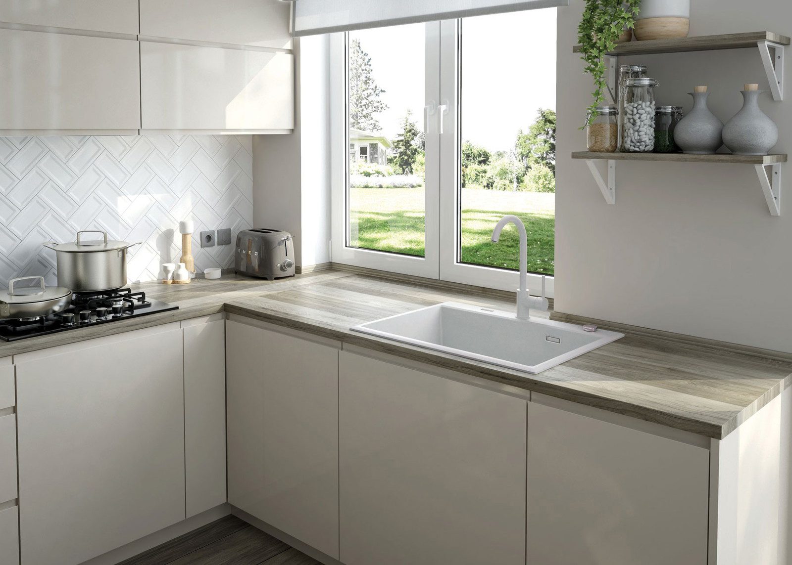 Cмеситель для кухни DEANTE NEMEZJA ALABASTER, белый, BEN A62M — изображение 2