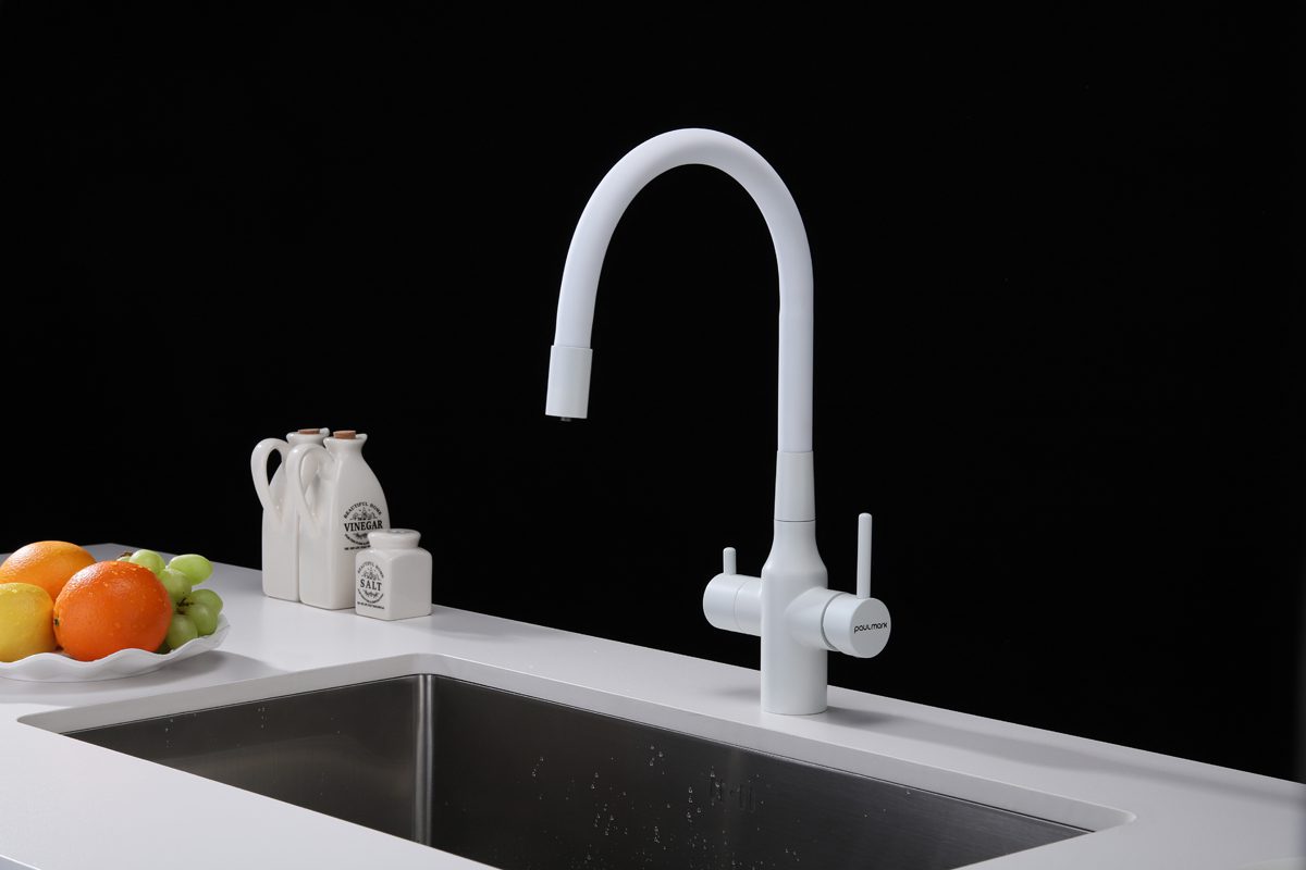 Смеситель для кухни под фильтр PAULMARK SALIX, белый матовый, Sa213419-431 — изображение 2