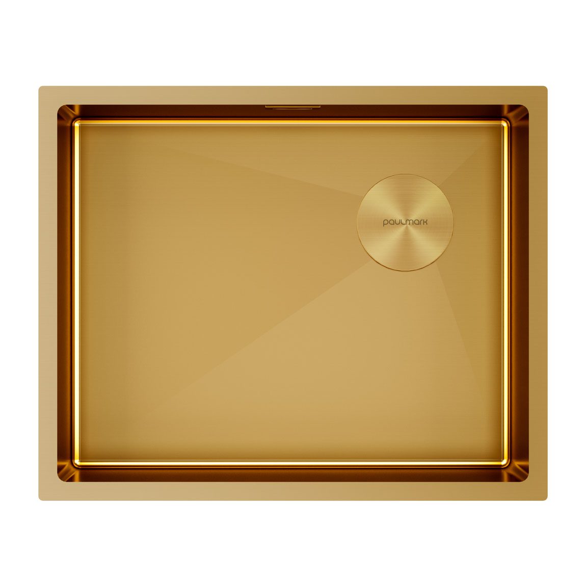 Кухонная мойка PAULMARK NEXT-SKEW 54 UNI, PM885444-BG, брашированное золото, 540х440мм