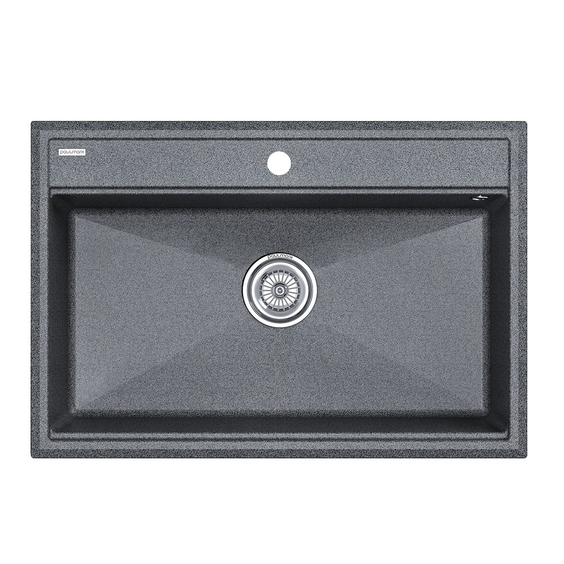 Кухонная мойка PAULMARK STEPIA 80, PM117551-DG, черный металлик, 750х510