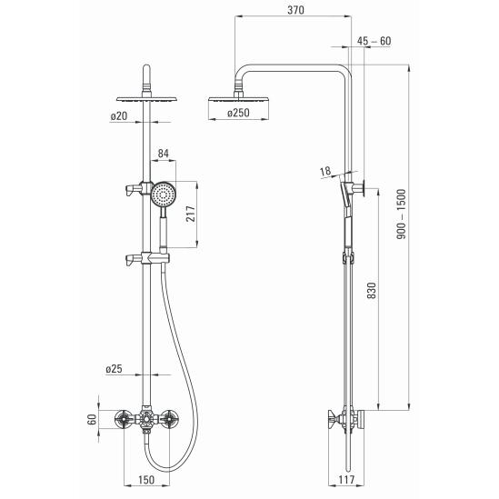 Душевая система DEANTE TEMISTO NAC M4QT — изображение 4