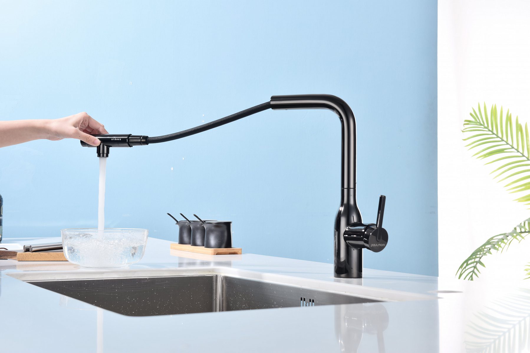 Смеситель для кухни под фильтр PAULMARK VIPER, глянцевый черный, Vi213105-GB — изображение 9