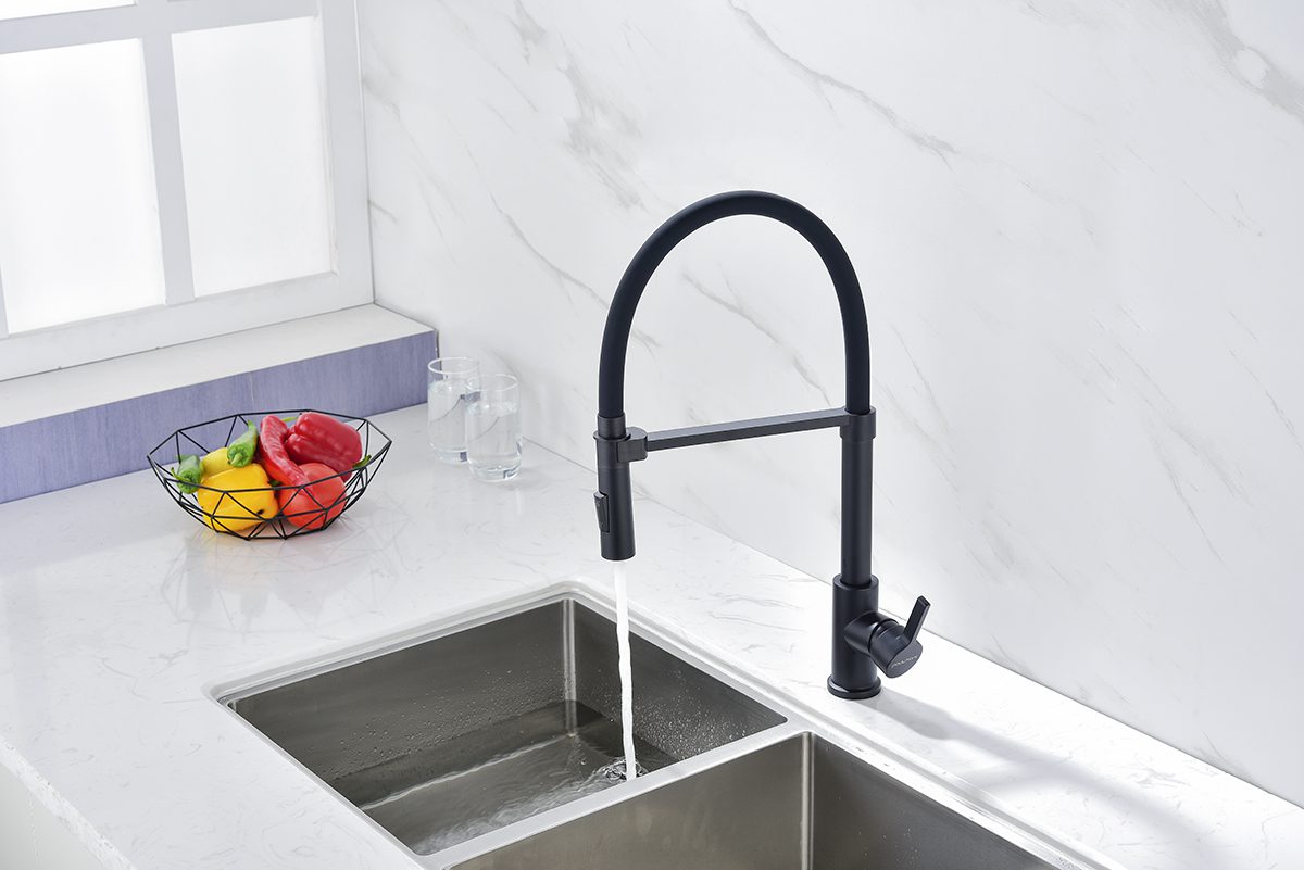 Смеситель для кухни с гибким изливом PAULMARK HALT, антрацит, Ha214021-401 — изображение 4