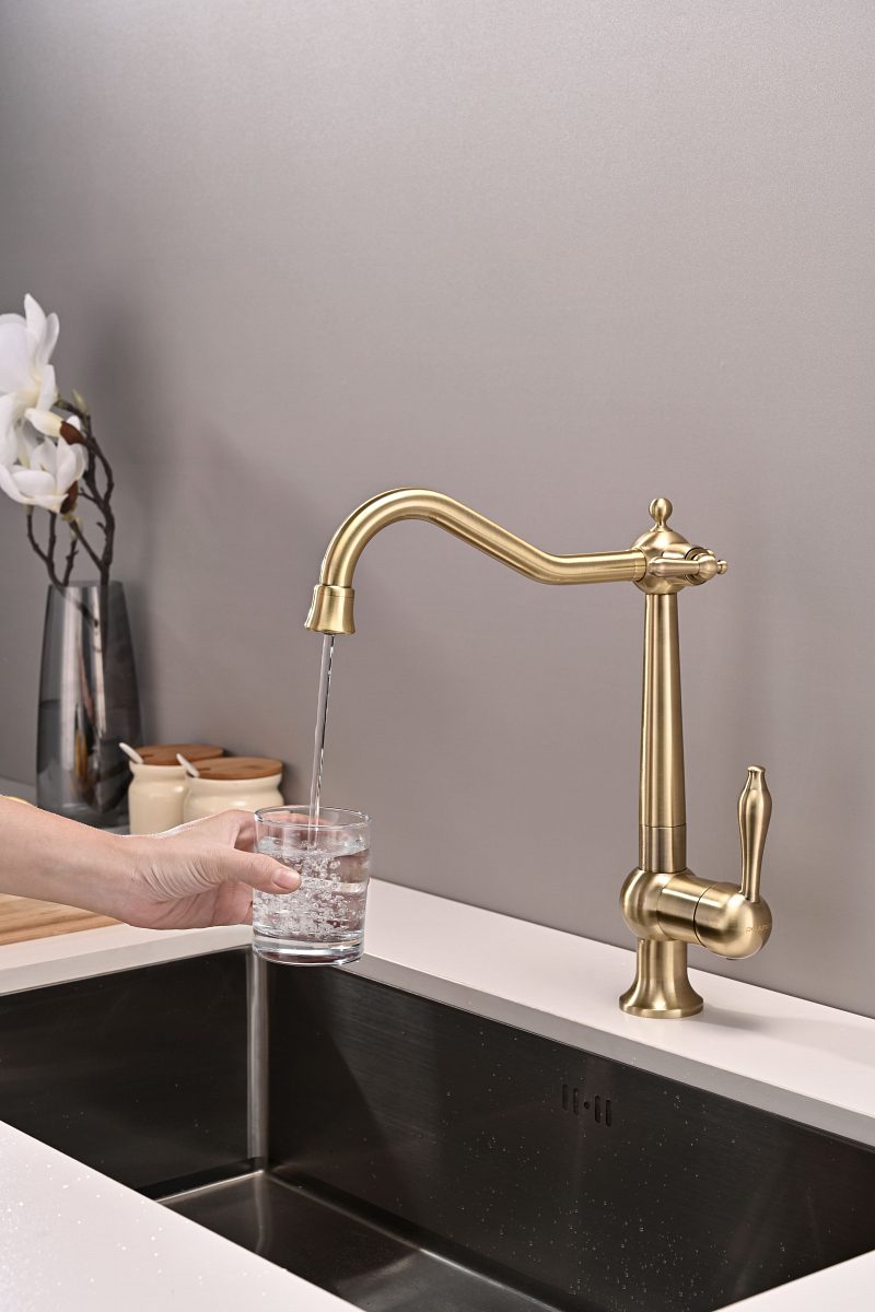 Смеситель для кухни под фильтр PAULMARK RETRO, бронза, Re213226-BR — изображение 2