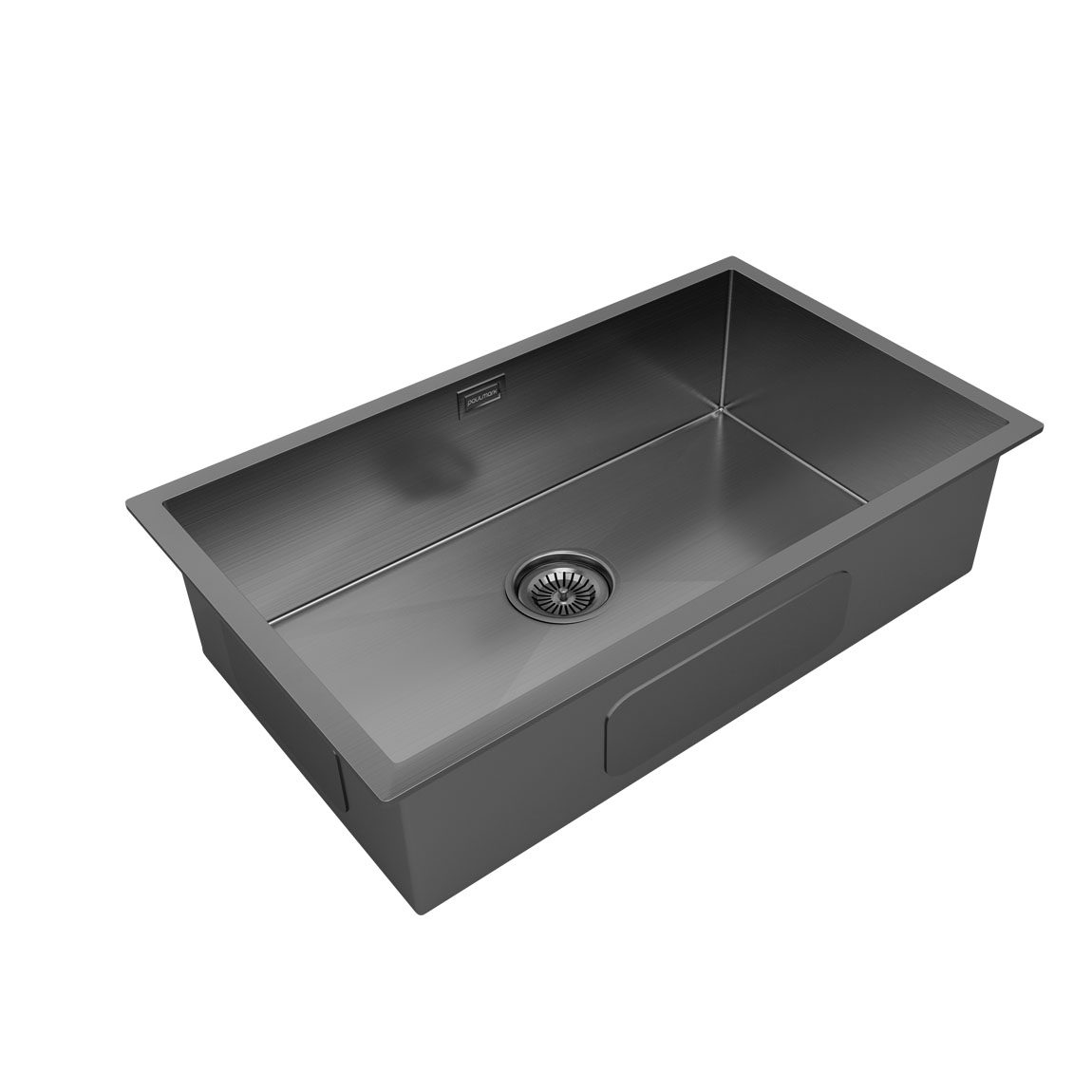 Кухонная мойка PAULMARK GERBERG 74 UNI, PM257444-GM, вороненая сталь, 740х440мм — изображение 2