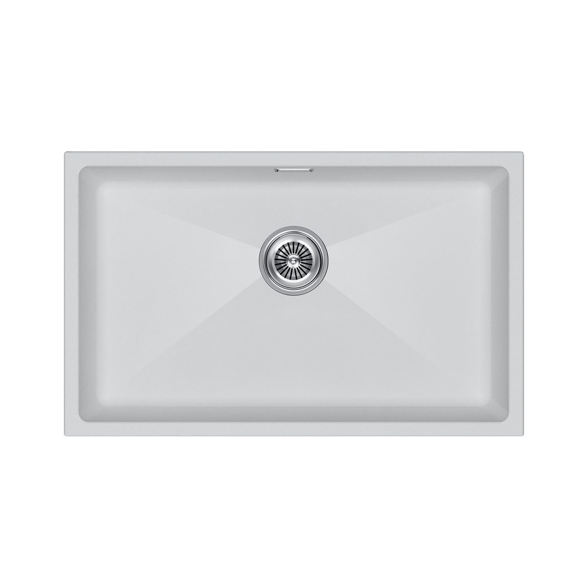 Кухонная мойка PAULMARK LUMI 74UNI, LU74-WH, белый, 740х460