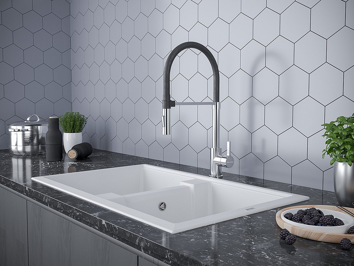 Смеситель для кухни с гибким изливом PAULMARK HALT, хром, Ha214021-CR — изображение 7