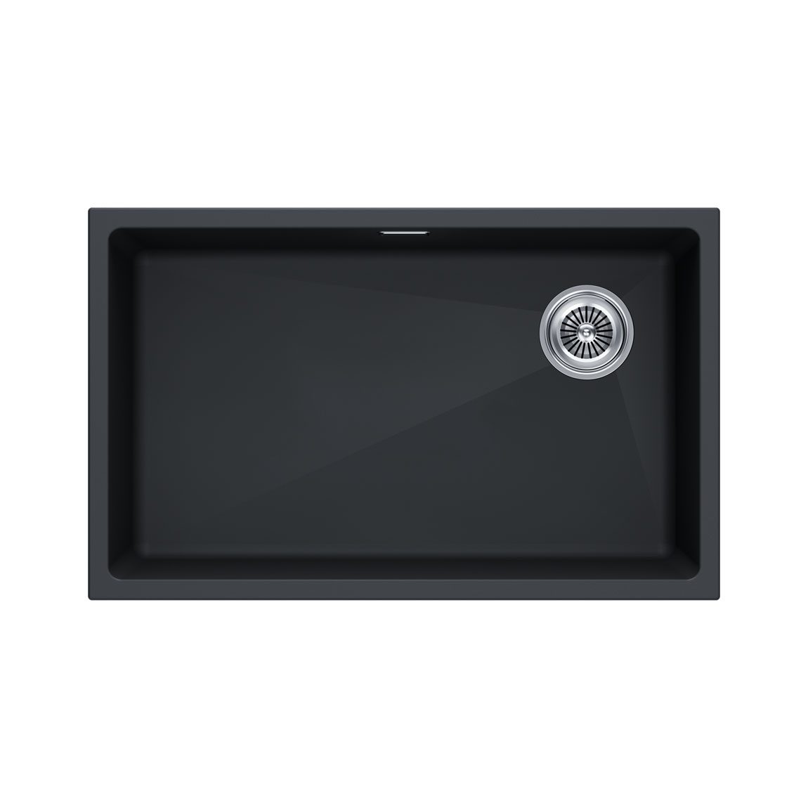 Кухонная мойка PAULMARK LUMI 74UNI-SKEW, LU74SK-AN, антрацит, 740х460