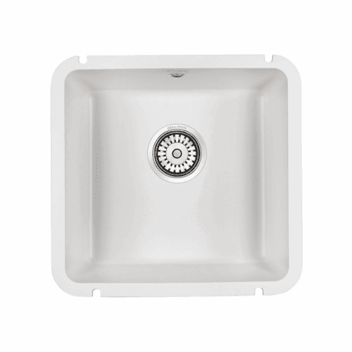 Кухонная мойка PAULMARK UNTER 50, PM204543-WH, белый, 455х435 мм