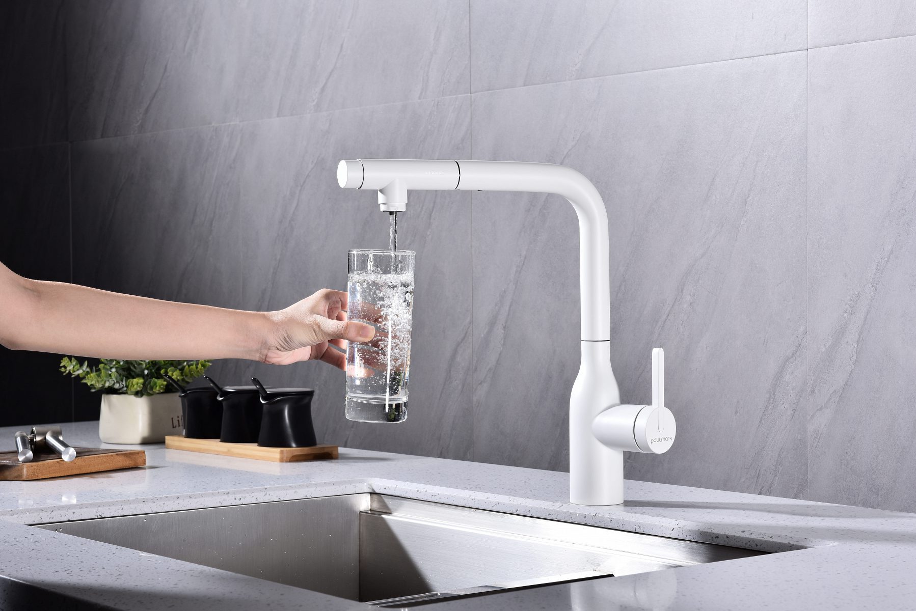 Смеситель для кухни под фильтр PAULMARK VIPER, белый матовый, Vi213105-431 — изображение 2