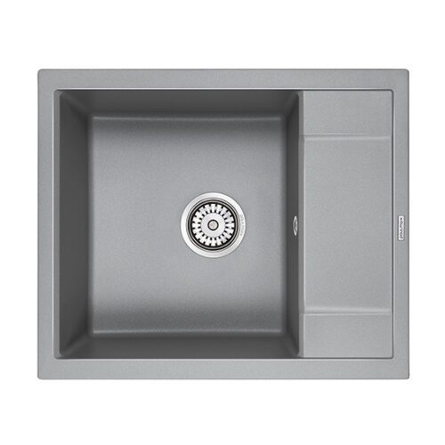 Кухонная мойка PAULMARK FLUGEN 50-600, PM216050-GRM, серый металлик, 600х500