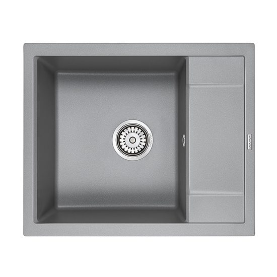 Кухонная мойка PAULMARK FLUGEN 50-600, PM216050-GRM, серый металлик, 600х500