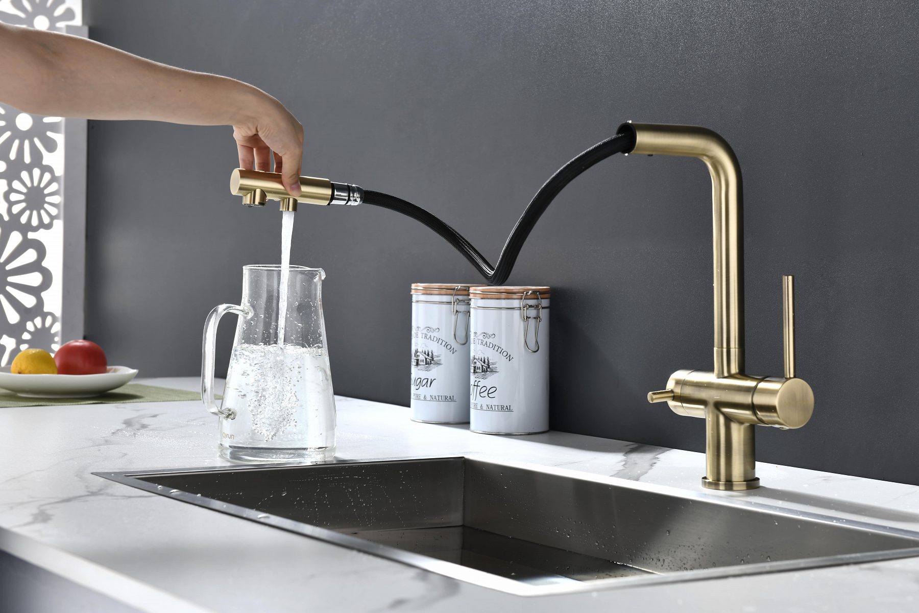 Смеситель для кухни под фильтр PAULMARK SERPENTINE, бронза, Se213222-BR — изображение 4