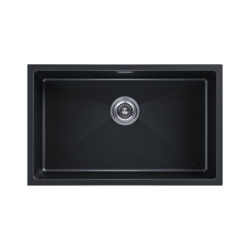 Кухонная мойка PAULMARK LUMI 74UNI, LU74-BLM, черный металлик, 740х460