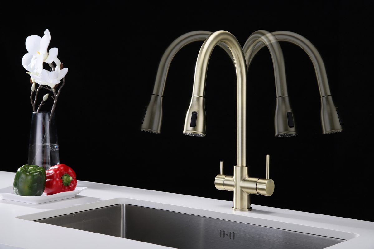 Смеситель для кухни под фильтр PAULMARK LANGE, бронза, La214212-BR — изображение 5