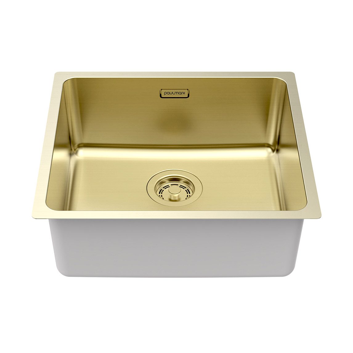 Кухонная мойка PAULMARK YUNI 49 UNI, YU49-LG, светлое золото, 490х440мм — изображение 2