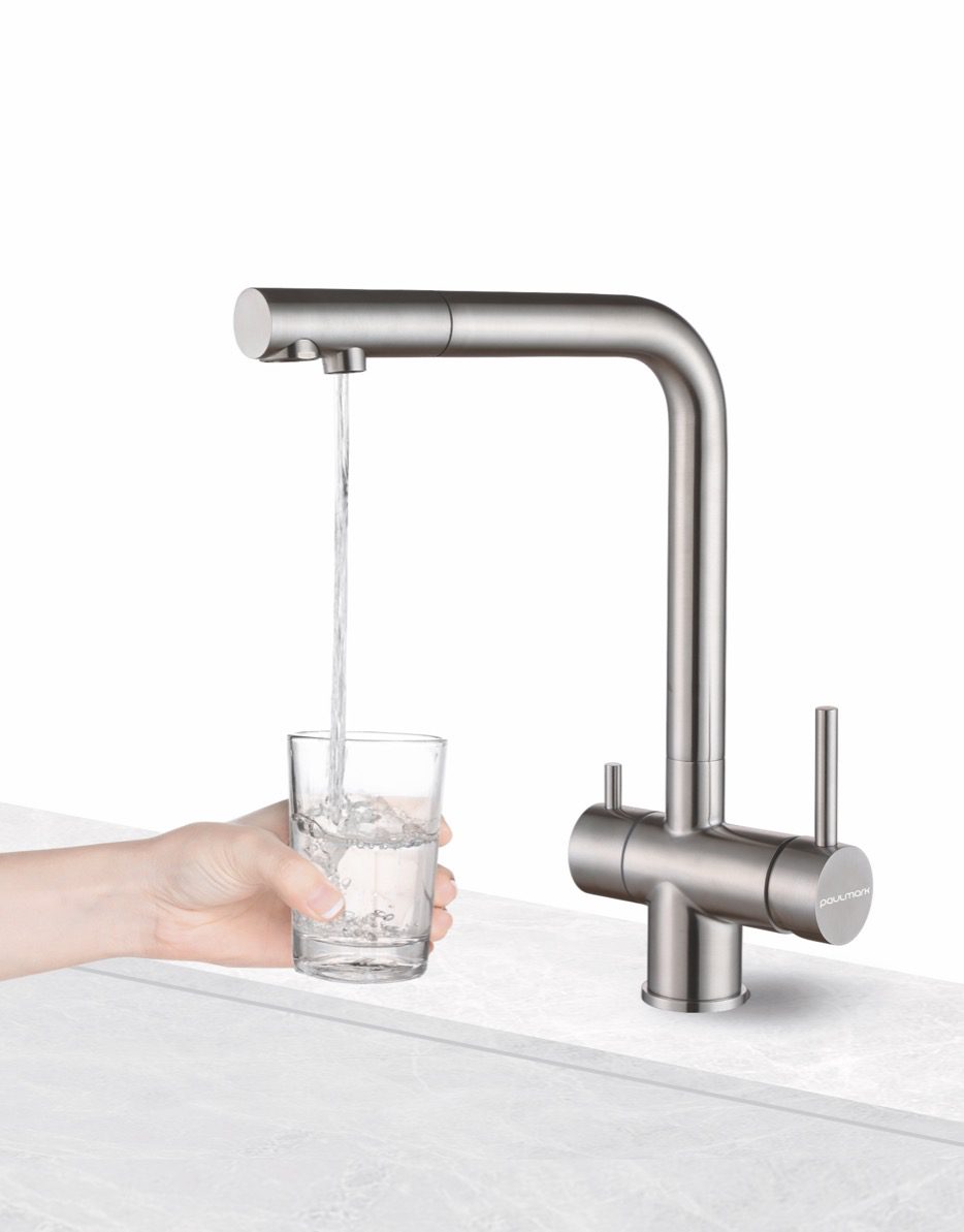 Смеситель для кухни под фильтр PAULMARK SKALEN, белый матовый, Sk213020-431 — изображение 3