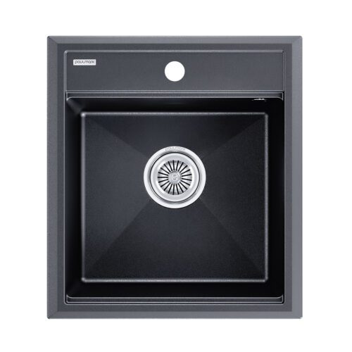 Кухонная мойка PAULMARK STEPIA 45, PM114651-BLM, черный металлик, 460х510