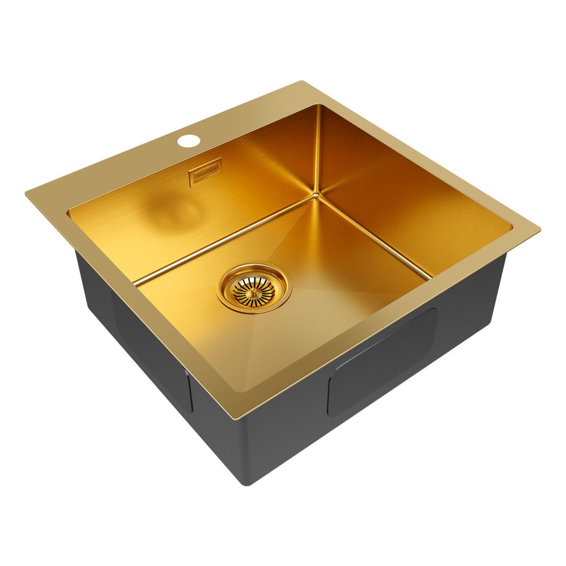 Кухонная мойка PAULMARK KRONER 51, PM215151-BG, брашированное золото, 510х510мм — изображение 2