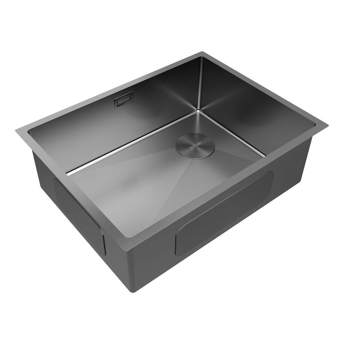Кухонная мойка PAULMARK NEXT-SKEW 58 UNI, PM885844-GM, вороненая сталь, 580х440мм — изображение 2