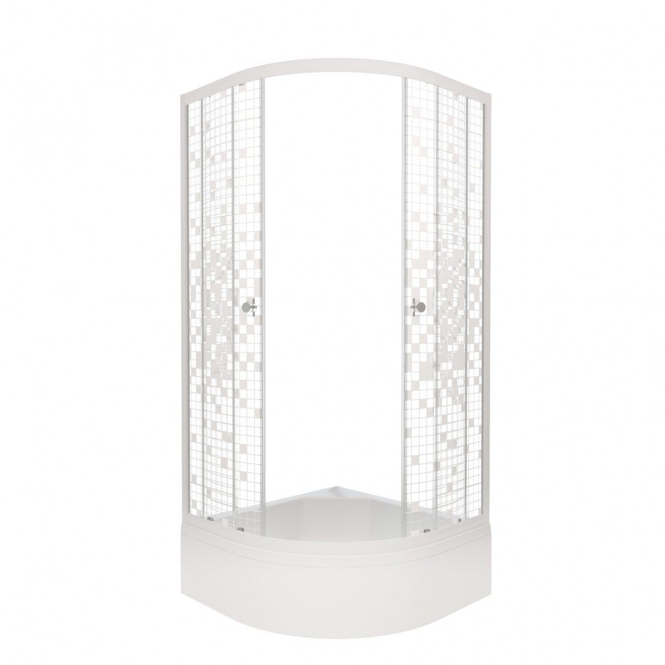 Душевой уголок Тритон Мозаика 90*90 В, поддон 31 см, мозаика/белый, Щ0000061809 — изображение 2