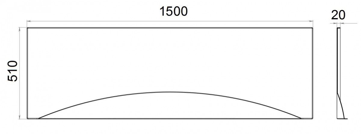 Фронтальный экран для ванн Тритон Gamma/Стандарт/Нерея/Ультра/Рига/Европа 150, Щ0000050168 — изображение 2
