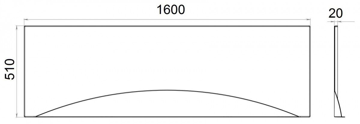 Фронтальный экран для ванн Тритон Gamma/Стандарт/Ультра/Европа 160, Щ0000050166 — изображение 2