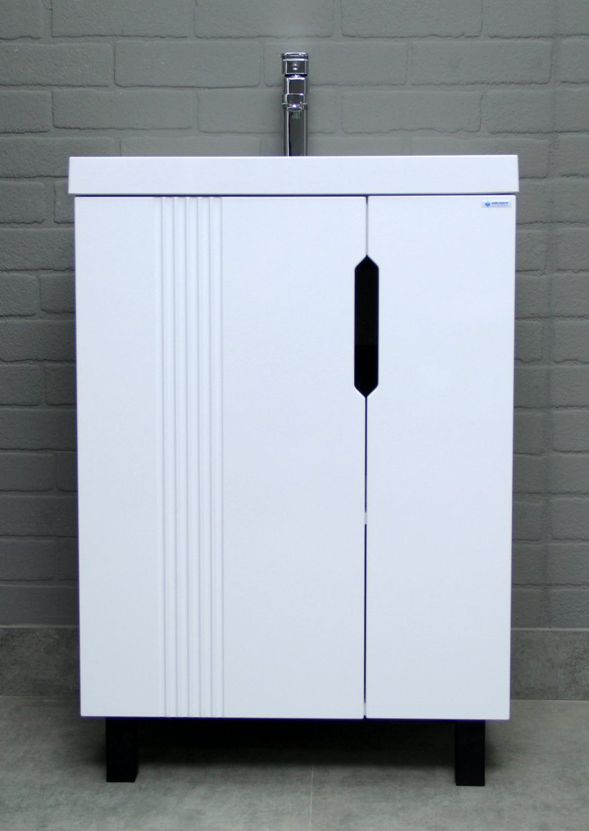 Тумба в ванную Айсберг Bazis 60 Марта без ящика, белый, DA3501T — изображение 5