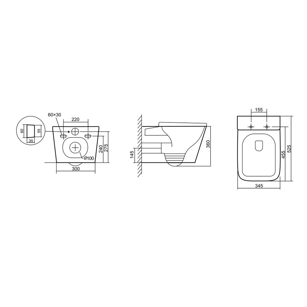 Унитаз подвесной Triton-Pro Verso, VO-3032 (Щ0000057972) — изображение 2