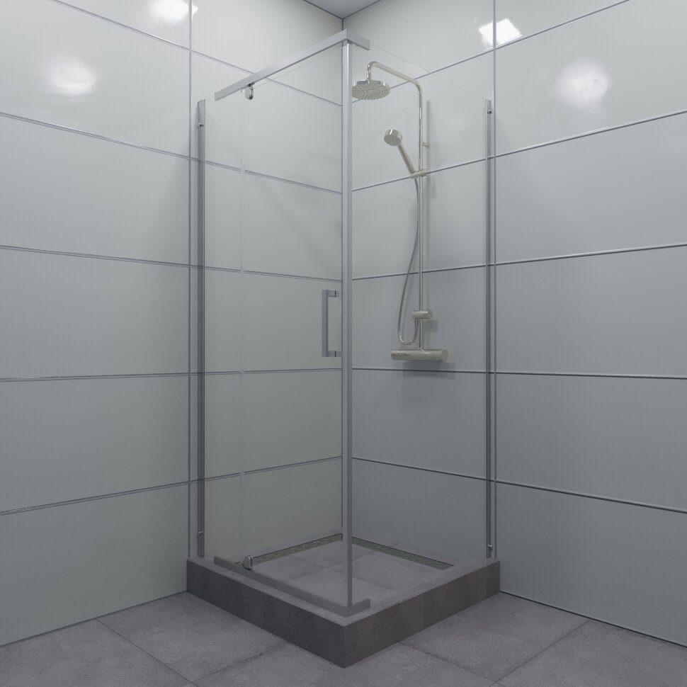 Душевой уголок Тритон Терра-Хром 90*90 прозрачное/хром (без поддона), Щ0000053609 — изображение 2