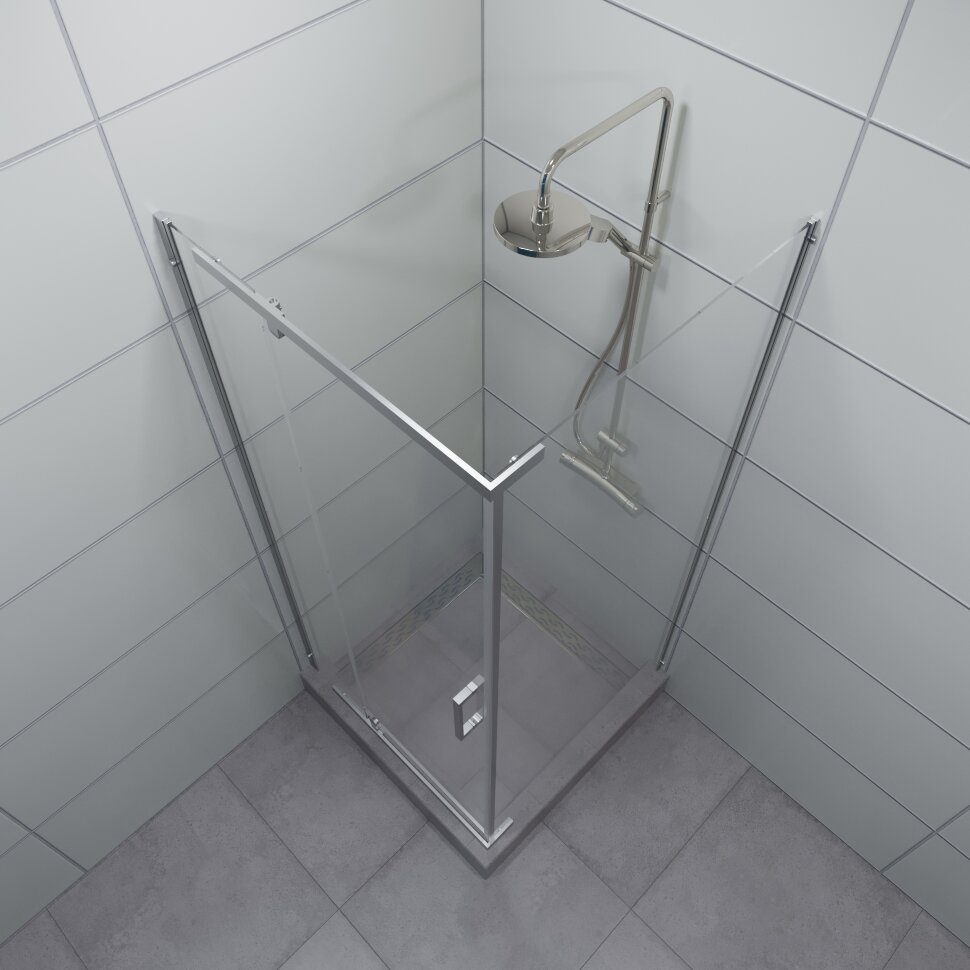 Душевой уголок Тритон Терра-Хром 90*90 прозрачное/хром (без поддона), Щ0000053609 — изображение 3