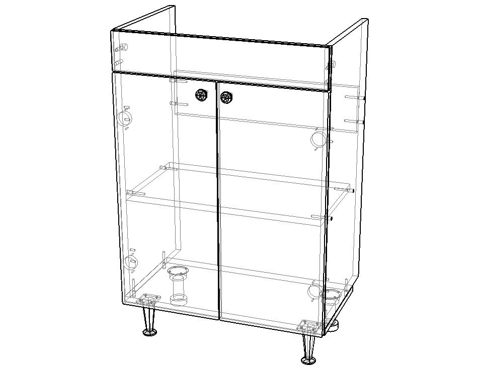 Тумба в ванную Айсберг Томь 60 Промо без ящика, DP2612T — изображение 5