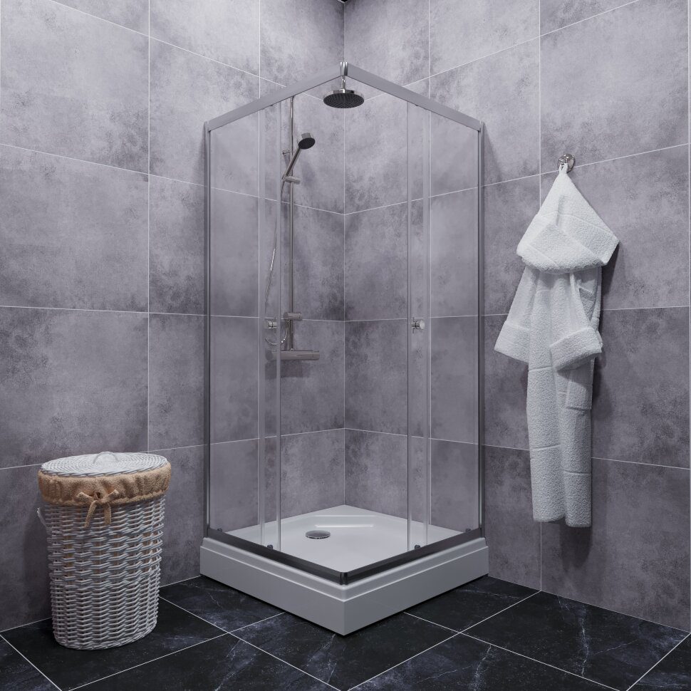 Душевой уголок Тритон Вента-Хром 80*80 прозрачное/хром, Щ0000049620 — изображение 6