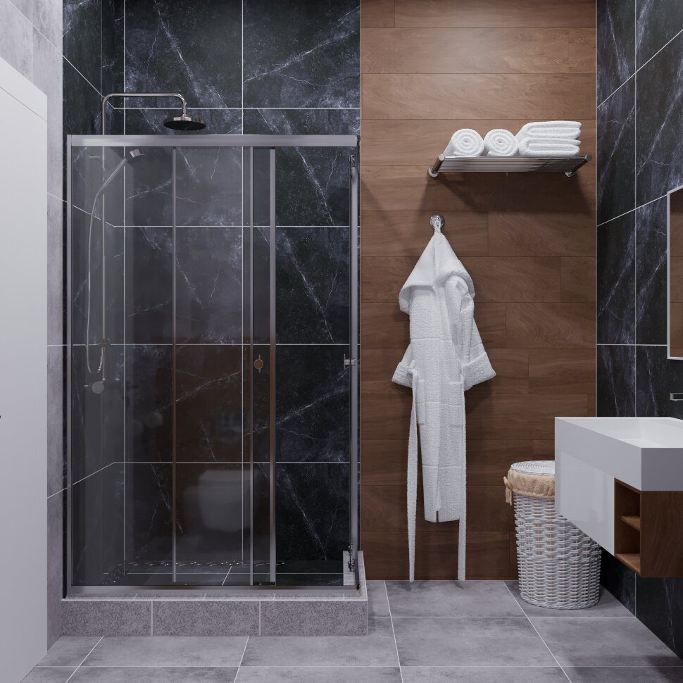 Душевой уголок Тритон Вента-Хром 120*80 прозрачное/хром (без поддона), Щ0000054193 — изображение 3