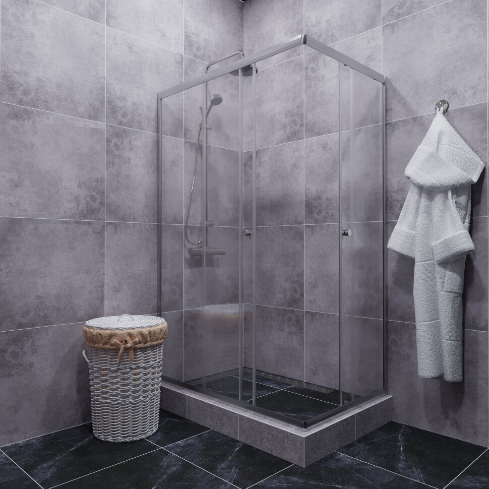 Душевой уголок Тритон Вента-Хром 120*80 прозрачное/хром (без поддона), Щ0000054193 — изображение 7