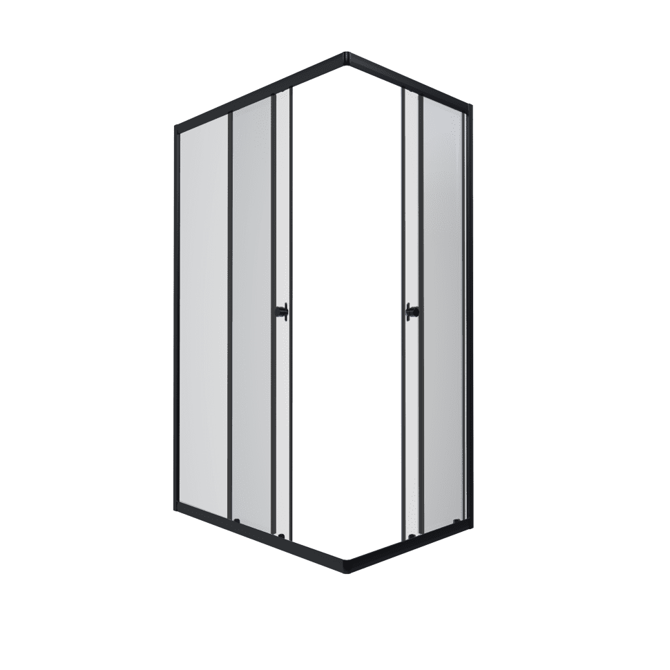 Душевой уголок Тритон Вента-Блэк 100*80 прозрачное/чёрный (без поддона), Щ0000057858