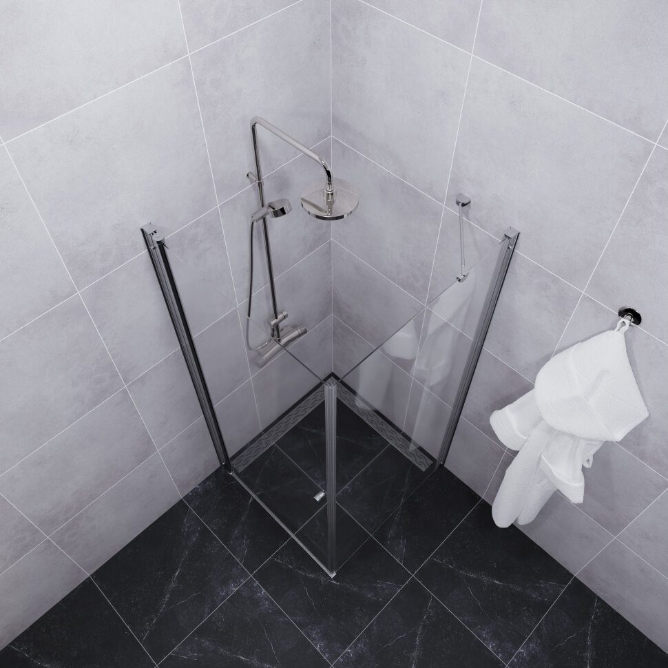 Душевой уголок Тритон Форта-Хром 90*90 прозрачное/хром (без поддона), Щ0000054476 — изображение 3