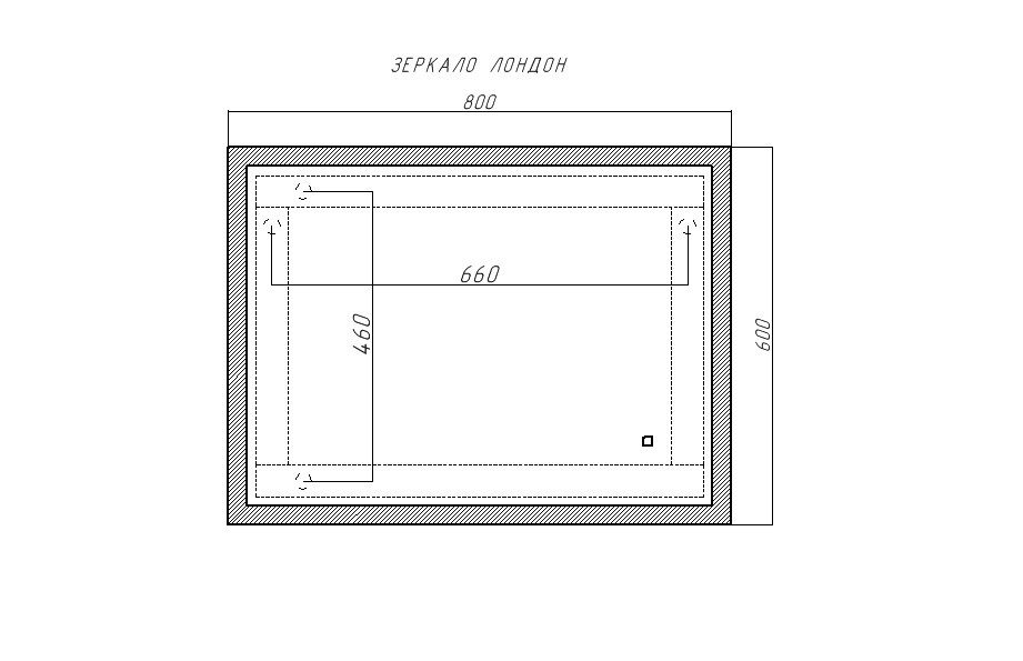 Зеркало Домино Лондон 800х600 с подсветкой, GL7019Z — изображение 6