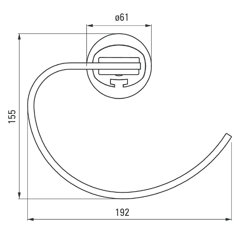 Держатель для полотенца DEANTE ANH 003K, дуга — изображение 3