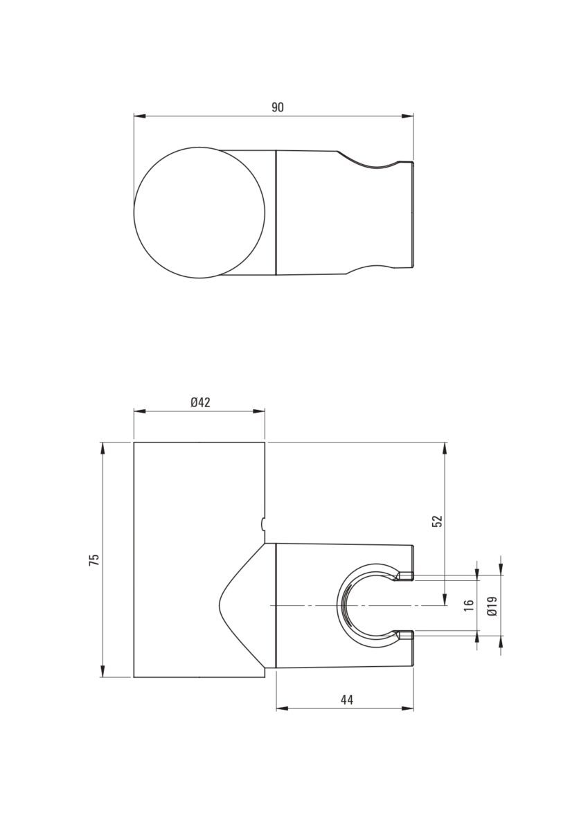 Душевой набор с точечным держателем DEANTE ARNICA TITANIUM NQA D41K — изображение 3