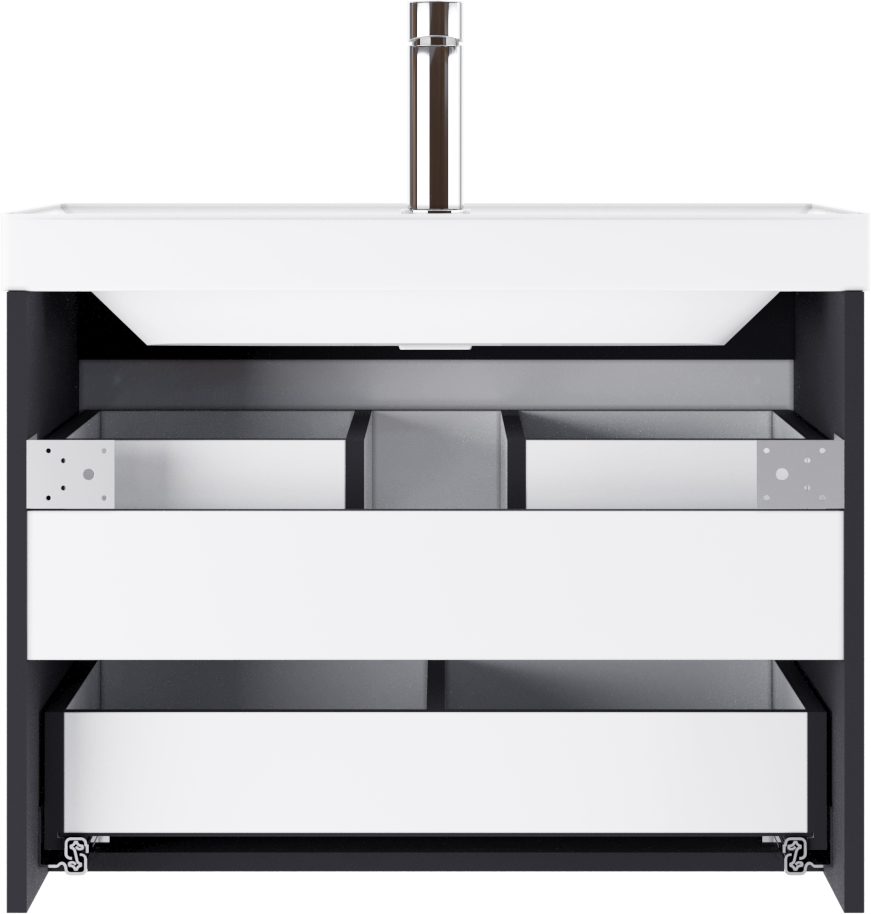 Тумба в ванную Домино Classica 70 Graffo графит, DGr2112T — изображение 4