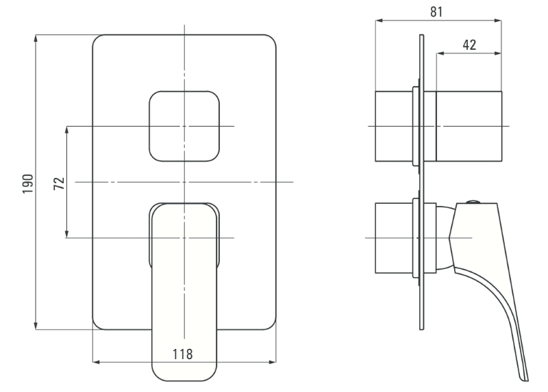 Накладка к скрытому механизму однорычажному DEANTE BOX HIACYNT BIANCO BXY AQHM — изображение 2