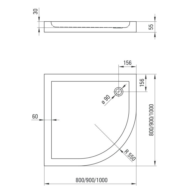 Душевой поддон DEANTE MINIMAL KTM 051B — изображение 2